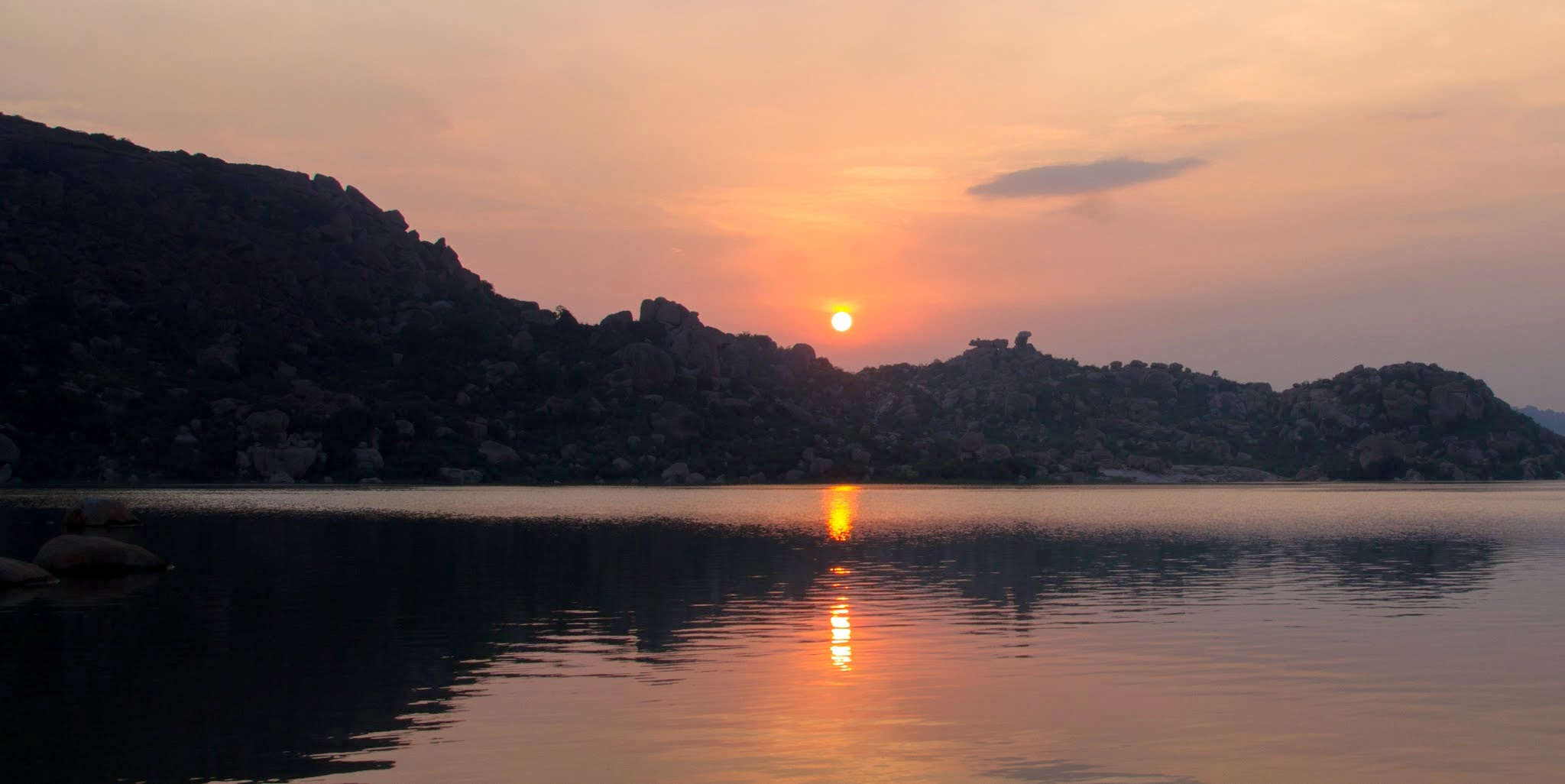 Sunset at the Sanapur Lake